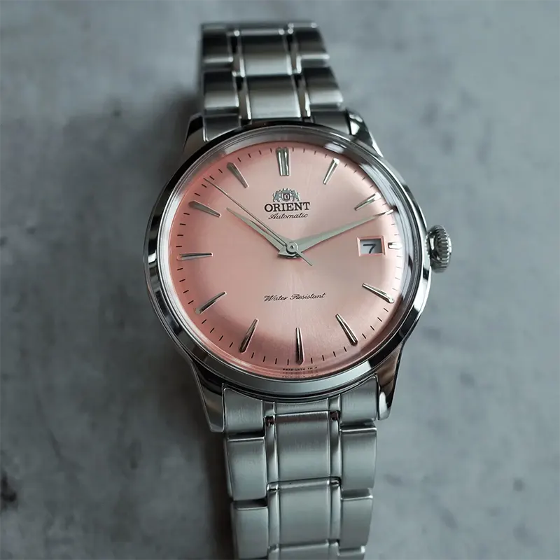 Orient Bambino Version 7 Salmon/Copper Dial Men's Watch- RA-AC0M11Y3